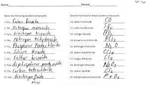 Chemistry writing formulas worksheet answers in an understanding medium may be used to check the ion names, formulas and charges chart for chemistry classrooms comprehensively lists the names and formulas of. Chemistry