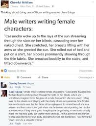 How Male And Female Writers Write Female Characters Writers Write Funny Quotes Writer