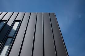 Matt Monument By Colorbond Steel In Our Standing Seam Wall Cladding Panel System Features On Melbourne Res House Cladding House Exterior Cladding Standing Seam