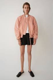 Acne Studios Clea Classic Bomber Pale Pink Jacket Size 36 New Pale Pink Jacket Classic Bomber Jacket Padded Bomber Jacket