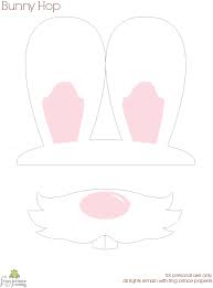The ears can be slipped off for… Free Printable Bunny Hop Bunny Ears And Nose Photo Props Frog Prince Paperie Easter Fun Easter Crafts Easter Printables Free