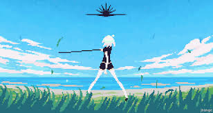 ♡ hi guys~ so here's some aesthetic anime gifs that you can use as background when editing your videosˎˊ˗~ just a disclaimer, i don't own any of these. Houseki No Kuni Land Of The Lustrous å®çŸ³ã®å›½ Diamond Pixel Art Grass Field Girl Blonde Pike Monster At Anime Pixel Art Pixel Art Design Pixel Art Games