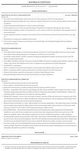 The department of finance and administration (also called dofa) was an australian government department tasked to contribute to sustainable government finances; Finance Administration Resume Sample Mintresume