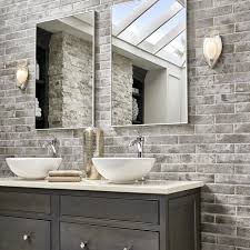 Sherwin Williams Poised Taupe Concepts And Colorways Bathroom Accent Wall Brick Bathroom Tile Accent Wall Bathroom