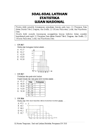 Tabel berikut adalah hasil pengukuran tinggi badan sekelompok siswa. Soal Soal Un Statistika 2018 Pdf