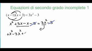 Un'equazione di secondo grado è risolvibile mediante la formula risolutiva seguente, che ci permette di trovare le due soluzioni. Equazioni Di Secondo Grado Incomplete Youtube