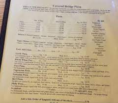 Are you looking for a pizza parlor that offers a unique atmosphere and outstanding food in north kingsville, oh? Covered Bridge Pizza Parlor Menu In North Kingsville Ohio Usa