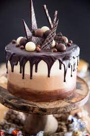 Triple Chocolate Ombre Cake Recipe Chocolate Cake Decoration Chocolate Drip Cake Desserts