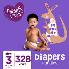 parents choice diapers size 3 328 diapers mega box walmart com