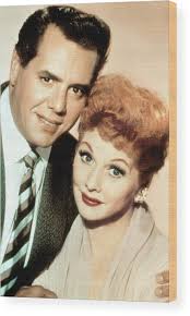 Lucille Ball and Desi Arnaz from I Love Lucy Wood Print