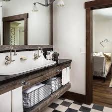 country bathroom trough sink design ideas