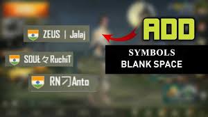 Alternative names for free fire guild slogans. How To Add Symbols Blank Space In Pubg Mobile Username