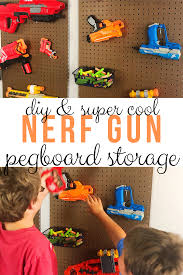 We made it out of peg board. Ikea Nerf Gun Storage Novocom Top