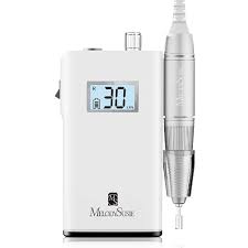 Amazon.com: MelodySusie Professional Rechargeable 30000 rpm Nail Drill,SC320H  Portable Electric E File Scamander, Acrylic Gel Grinder Tools with 6 Bits  and Sanding Bands for Manicure Pedicure Carve Polish (White) : Beauty &