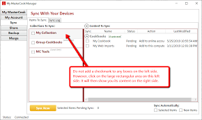 Best Practices For Syncing Mastercook Community