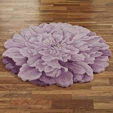 Delia Bloom Flower Shaped Round Rugs Round Rugs Mauve Bathroom Rugs