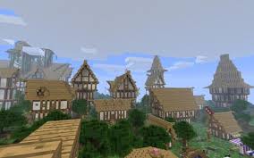 Medieval Village I Like The Germanic Details On The House Larger Second Floor Light And Dark Contrast German Houses Minecraft Medieval Minecraft Blueprints