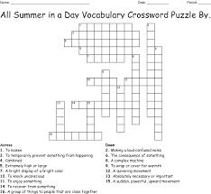 Printable summer crossword puzzle pdf. All Summer In A Day Crossword Wordmint