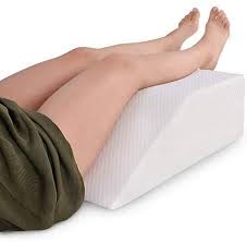 Amazon Com Leg Elevation Pillow With Memory Foam Top Elevating Leg Rest To Reduce Swelling Back Pain Hip And Knee Pain Ideal For Sleeping Reading Relaxing Breathable And Washable Cover 8in