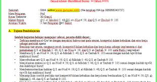Yang disesuaikan dengan kebutuhan materi dan kondisi belajar. Rpp 1 Lembar Pai Sma Smk Ma Kelas 11 Semester 1 Situs Guru