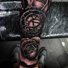 The clock face consolidated with a rose depicts perpetual love. Black Rose And Clock Tattoo Novocom Top