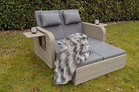 Sonnenliege savannah relaxliege gartenliege liege poly rattan braun meliert bezug grau. Garten Funktions Liege Inkl Ablage Flache Und Auflagen Wunderbaares Online Shop