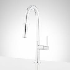 What size are faucet holes? Signature Hardware Aldridge Signature Hardware Bok Pull Down Single Hole Kitchen Faucet Wayfair
