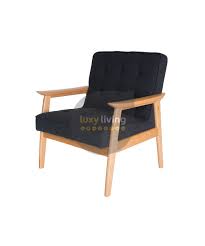 Plank sofas ge290/2 and ge290/3 design hans j. Replica Hans Wegner Plank Arm Chair Grey Charcoal Fabric Natural Beech Frame