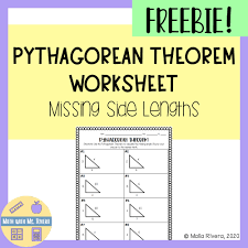 Pythagorean Theorem Worksheet Freebie In 2020 Pythagorean Theorem Pythagorean Theorem Worksheet Theorems