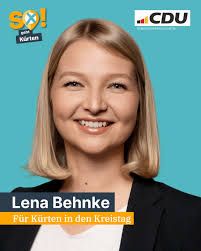 Wir stellen vor: Kreistagskandidatin Lena Behnke! 🙋🏼‍♀️ 📍Lena kandidiert  für den Kreistag in Kürten 1 (Kreiswahlbezirk 13) für die Ortsteile Kürten,  Olpe, Waldmühle, Eichhof und Biesfeld. Du hast Fragen oder Anliegen?  Schreibe