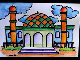 Koleksi gambar sketsa masjid kartun sketsa gambar source : Lukisan Masjid Kartun Cikimm Com