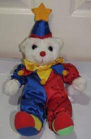 Remains of label to neck seam. Nostalgiacore Nightmare Oh To Be A Clown Teddy Bear