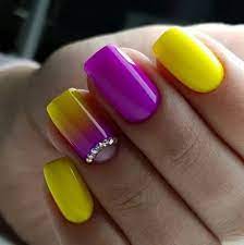 Pin By Ayelen On Beautiful Nails Yellow Nails Yellow Nails Design Purple Nails
