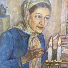 Vintage Samuel Byer “friday Evening” Print Jewish Artist Judaica, Framed  Hebrew Print