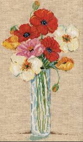 Uphome 3 pack embroidery starter kit for beginners stamped cross stitch kits with cute flowers and plants patterns, diy needlepoint kits with embroidery hoops and color threads for adults kids. Cross Stitch Kits Flowers And Bouquets