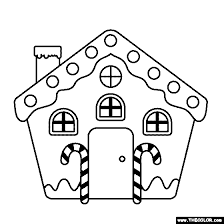 Print them all for free. Gingerbread House Coloring Page