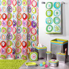 Every shade of black and white is often used in the wet room (especially in rental homes). Creative Bath All That Jazz Bathroom Accessories Collection