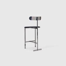 Park Place Counter Or Bar Stool By Yabu Pushelberg In Polished Black Nickel Yabu Yabu Pushelberg Living Room Furnishings