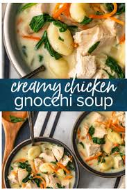 Chicken Gnocchi Soup Is One Of My Favorites Because It S So Creamy An Chicken Gnocchi Soup Chicken Gnocchi Soup Recipe Olive Garden Chicken Gnocchi Soup Recipe