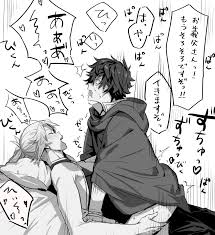 Rule 34 Dev - 3boys ^_^ ass_grab blonde_hair blush brown_hair cape cloak  closed_eyes dual_persona closed_eyes fingerless_gloves frown gloves  green_cape highres hood hooded_cloak iwatani_naofumi kitamura_motoyasu  masuji multiple_boys ponytail red_cape ...