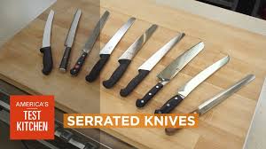 A serrated knife is a dentated knife with splits in each cutting edge. What To Look For When Buying A Serrated Bread Knife Bread Knife Knife Knife Set Kitchen