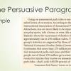 Model how to improve a piece of persuasive writing using the seven steps techniques. 3
