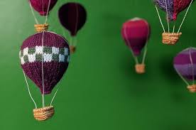Hot Air Balloons Crochet Craft Nursery Baby Knitting Purple Green Basket Fly Transportation Pikist