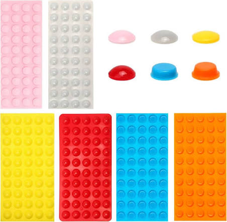 Bump Dots for Visually Impaired 280 Pack, Silicone Low Vision Aids Braille Stickers Raised Tactile Dots for Blind, Elderly (Red, Yellow, Blue, Grey, ...