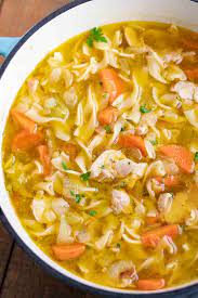 Classic Chicken Noodle Soup Dinner Then Dessert