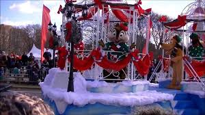 At the end of the parade route, perform for a live tv show and participate in the finale of the parade. 2013 Philadelphia Thanksgiving Day Parade Disney Float Youtube