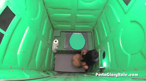 Porta Gloryhole latina swallows cum in public