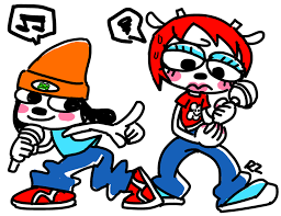 Is This Thing On Parappa And Lammy Graphic Illustration Cute Art Crazy Dog