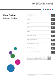 Maybe you would like to learn more about one of these? Ricoh Im 350f Im 350 Im 430fb Im 430f User Guide Manualzz