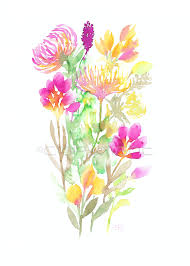 A watercolor painting demonstration for beginners and advance artists. Wall Art Prints Wildflower Prints Watercolor Flowers Wall Decor Printable Art